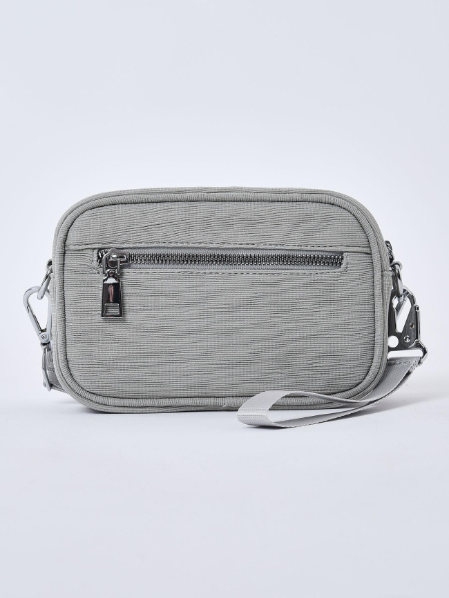 Sac bandoulière logo brodé gris femme - Project X Paris