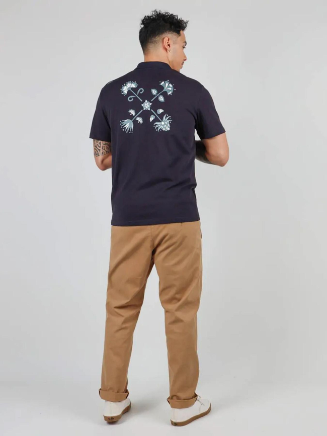 Polo uni nazak bleu marine homme - Oxbow