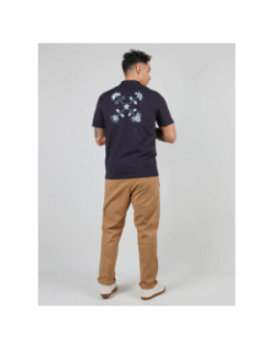 Polo uni nazak bleu marine homme - Oxbow