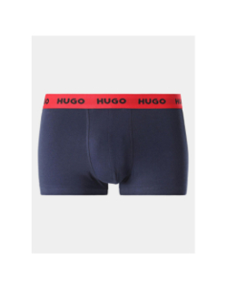 Pack 3 boxers stretch noir bleu beige homme - Hugo