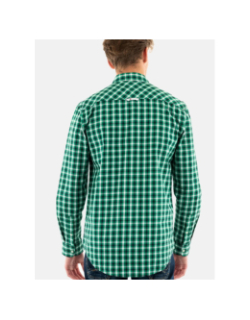 Chemise à carreaux regular poplin vert homme - Tommy Jeans