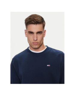 Sweat uni regular logo bleu marine homme - Tommy Jeans