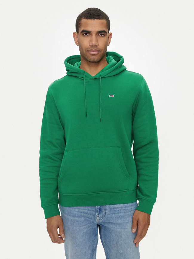 Sweat à capuche regular flag vert homme - Tommy Jeans