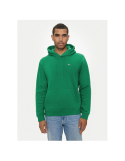 Sweat à capuche regular flag vert homme - Tommy Jeans