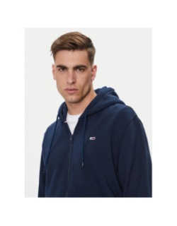 Sweat zippé à capuche reg flag bleu marine homme - Tommy Jeans