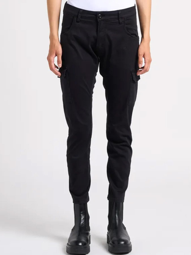 Pantalon cargo rivera noir femme - Le Temps Des Cerises