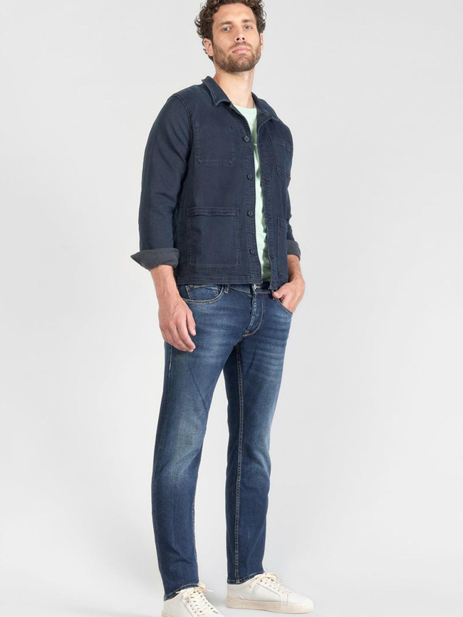 Jean slim ajusté 700/11 basic bleu homme - Le Temps Des Cerises