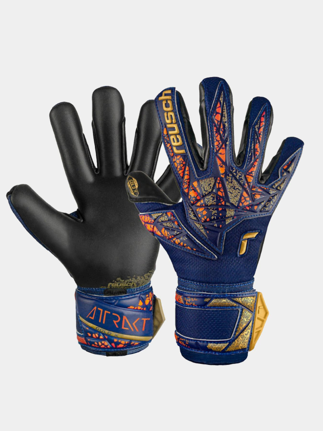 Gants de gardien football attrakt silver bleu marine - Reush