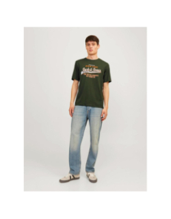 T-shirt logo o-neck vert homme - Jack & Jones