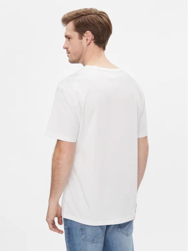 T-shirt regular linear logo blanc homme - Tommy Jeans