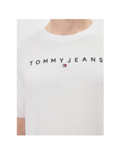 T-shirt regular linear logo blanc homme - Tommy Jeans