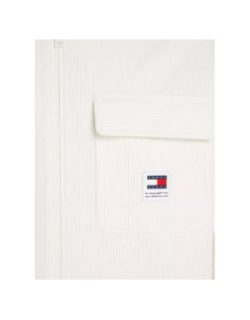 Surchemise chunky corduroy blanc homme - Tommy Jeans