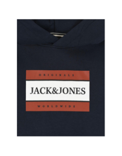 Sweat à capuche box bleu marine garçon - Jack & Jones