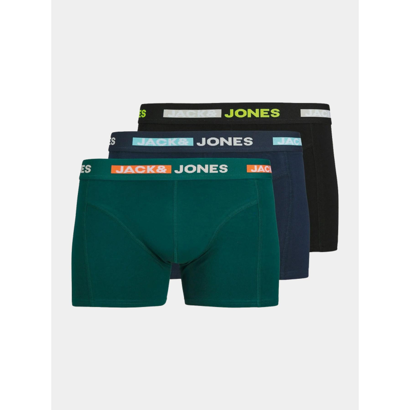 Pack 3 boxers scott noir bleu vert garçon - Jack & Jones