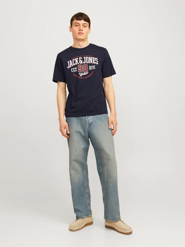 T-shirt logo o-neck bleu marine homme - Jack & Jones