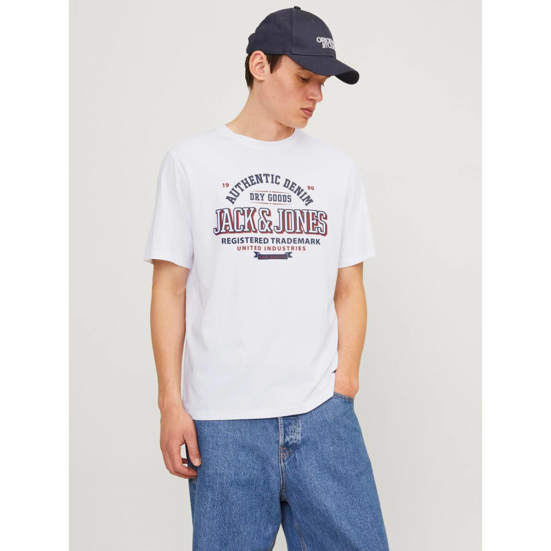 T-shirt logo o-neck blanc homme - Jack & Jones