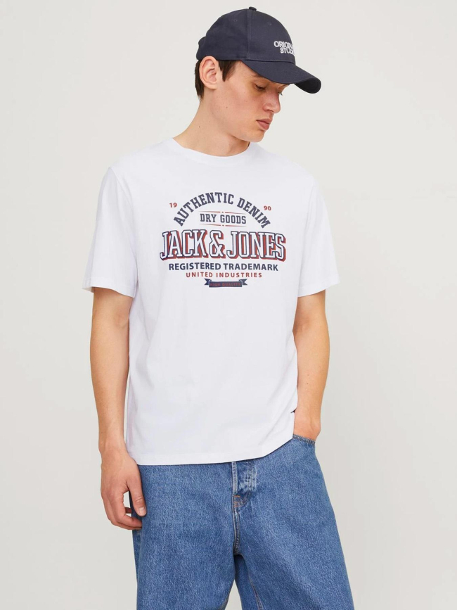 T-shirt logo o-neck blanc homme - Jack & Jones