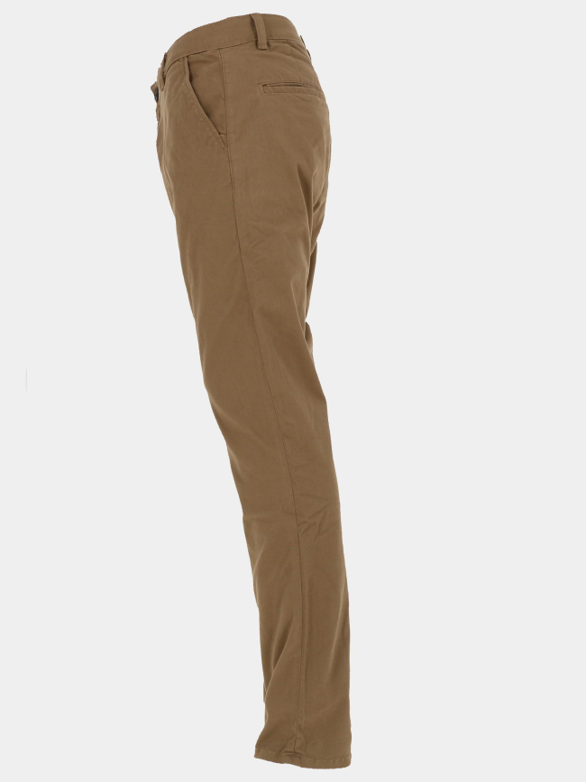 Pantalon dening chino marron homme - Pullin