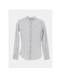 Chemise classic rayures blanc homme - Benson & Cherry