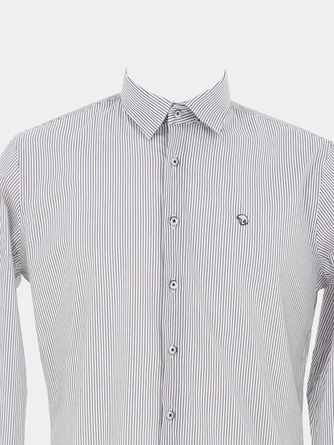 Chemise classic rayures blanc homme - Benson & Cherry