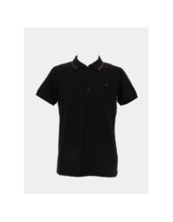 Polo zippé classic mc noir homme - Benson & Cherry