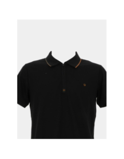 Polo zippé classic mc noir homme - Benson & Cherry