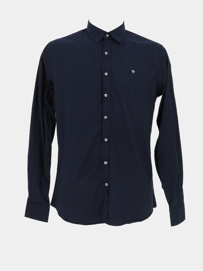 Chemise imprimée lorgue bleu marine homme - Benson & Cherry