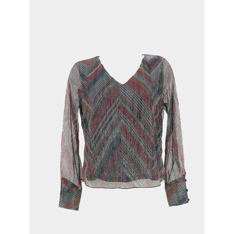 Blouse col v bianca multicolore femme - Only