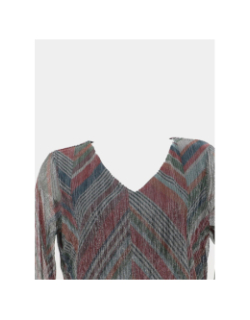 Blouse col v bianca multicolore femme - Only