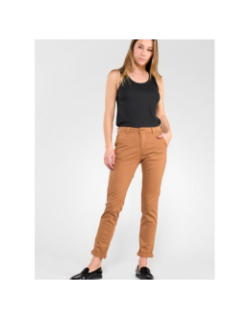 Pantalon slim dily 6 marron femme - Le Temps Des Cerises