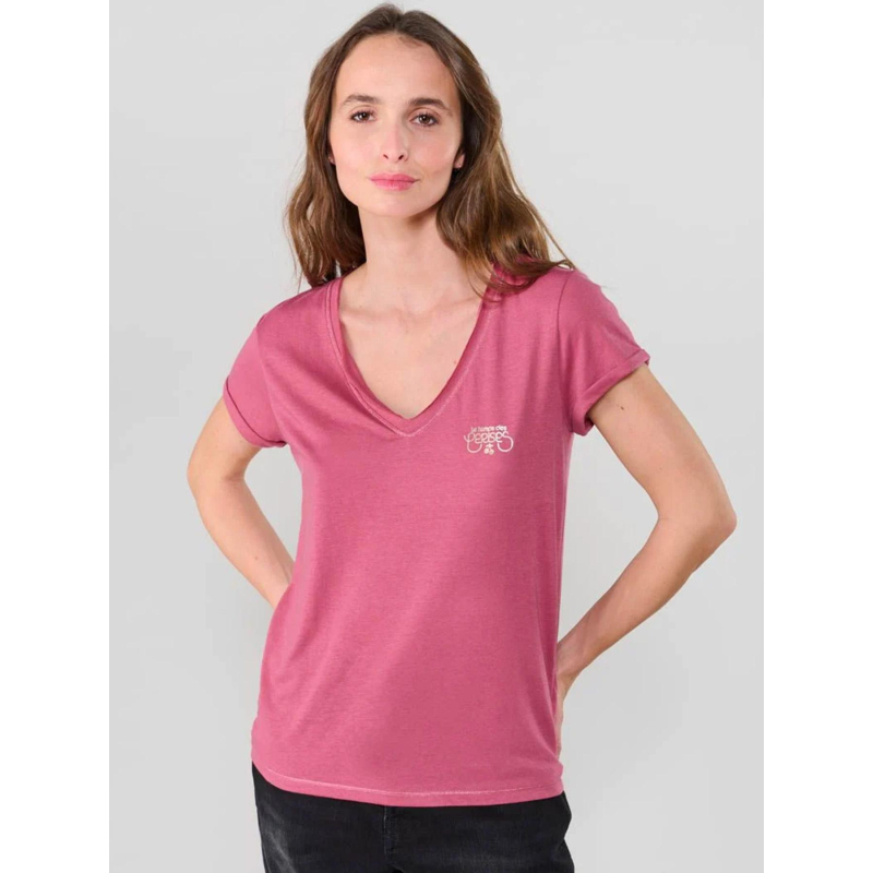 T-shirt smallvtrame rose femme - Le Temps Des Cerises