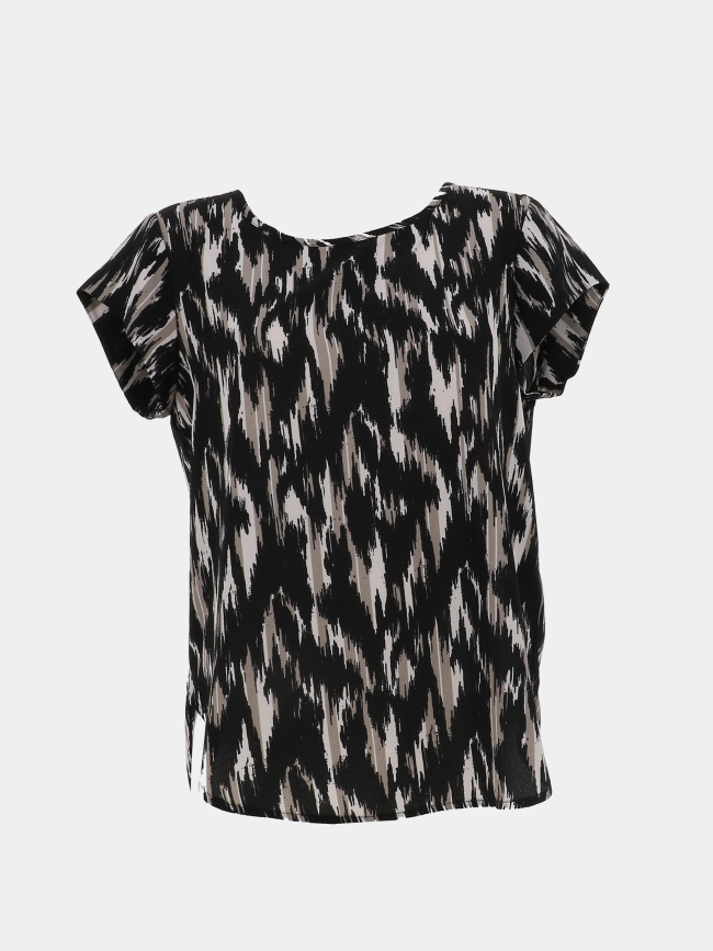 Blouse vic aop imprimé animal noir femme - Only