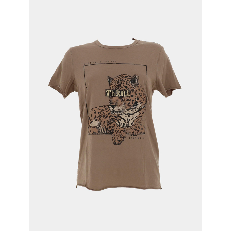 T-shirt lucy marron femme - Only