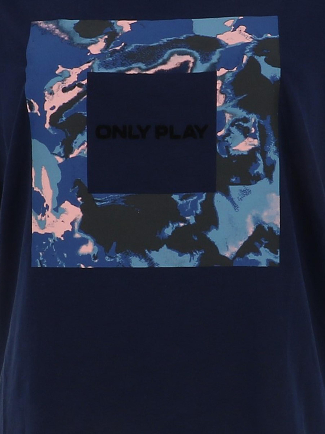 T-shirt aub-sky life bleu marine femme - Only Play