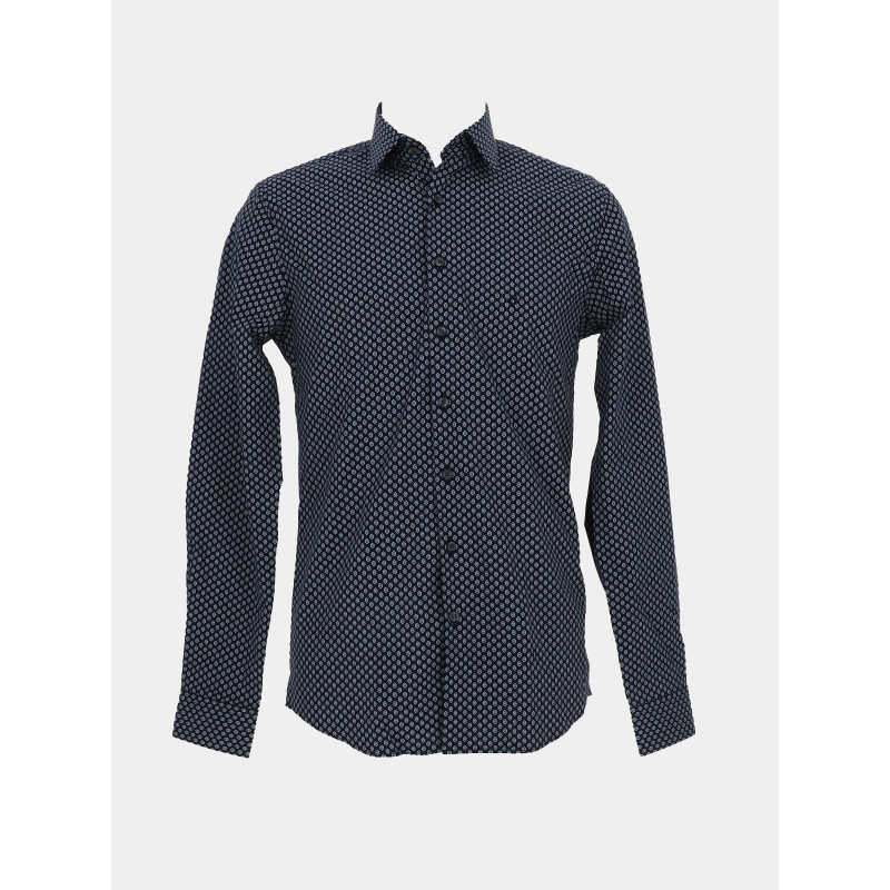 Chemise poplin slim bleu marine homme - Calvin Klein