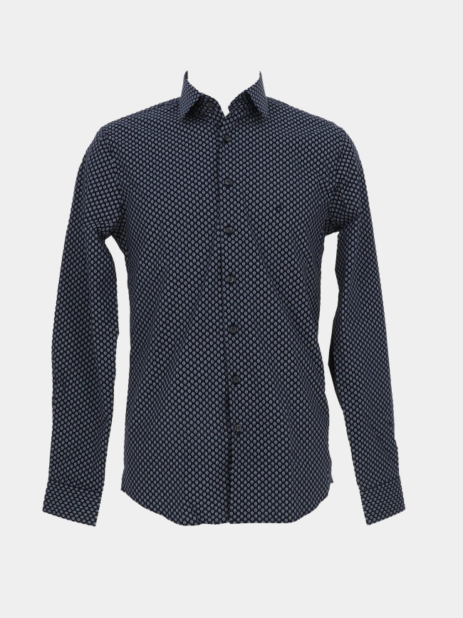 Chemise poplin slim bleu marine homme - Calvin Klein