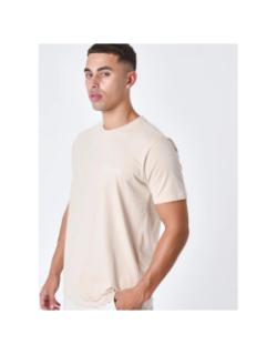 T-shirt coupe droite logo brodé beige homme - Project x Paris