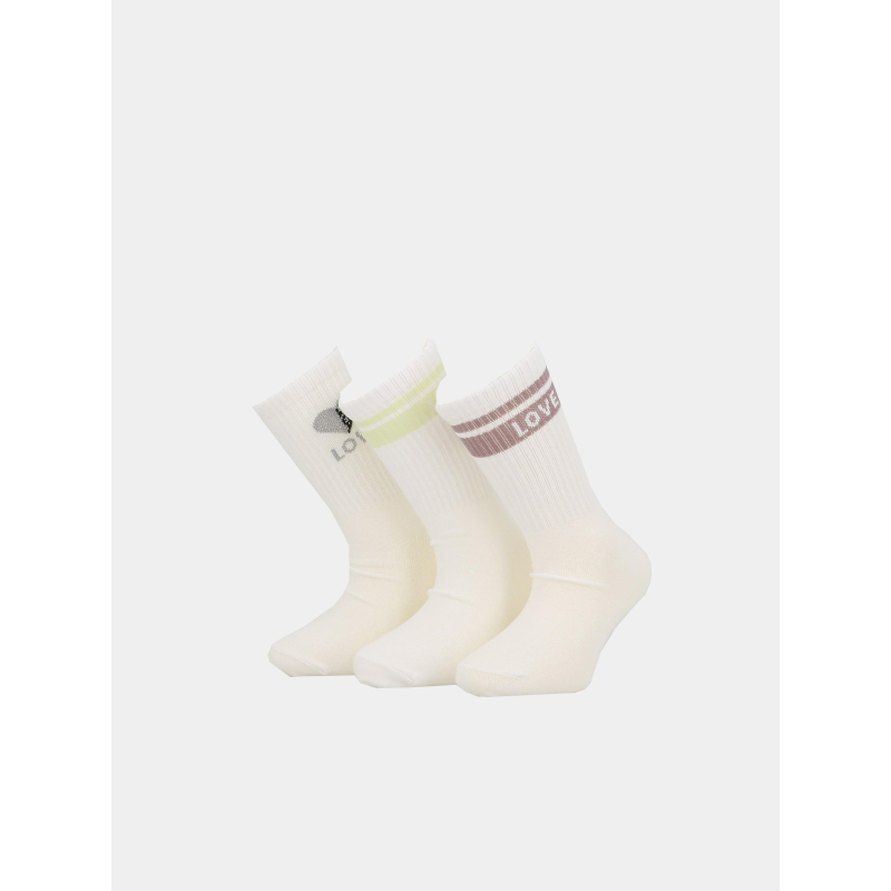 Pack de 3 paires de chaussettes onltalia tennis blanc femme -Only