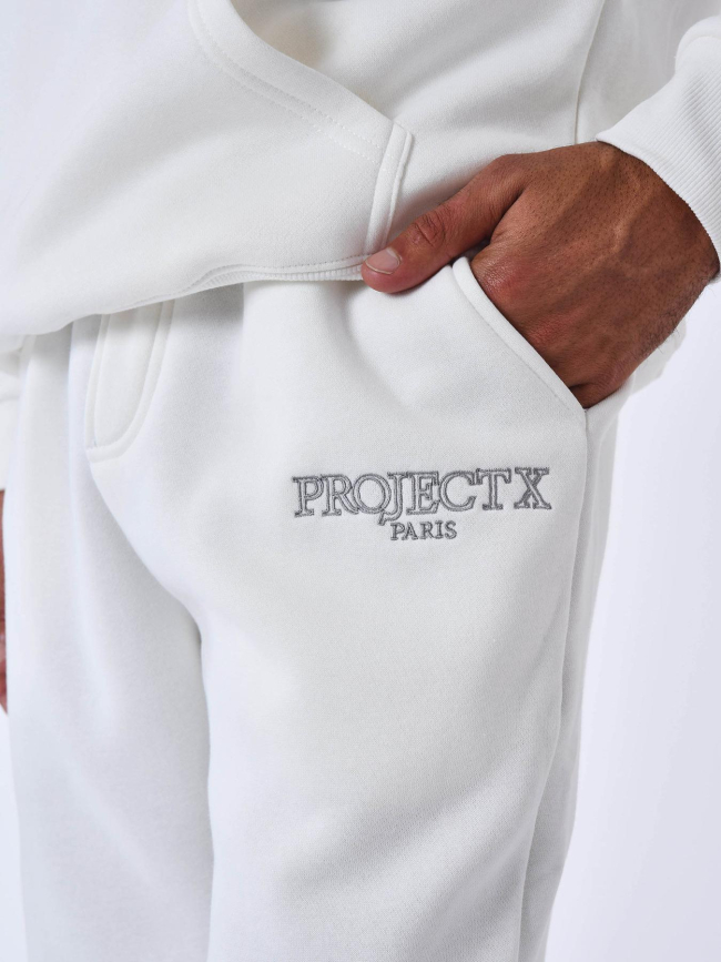 Jogging brodé blanc homme - Project X Paris