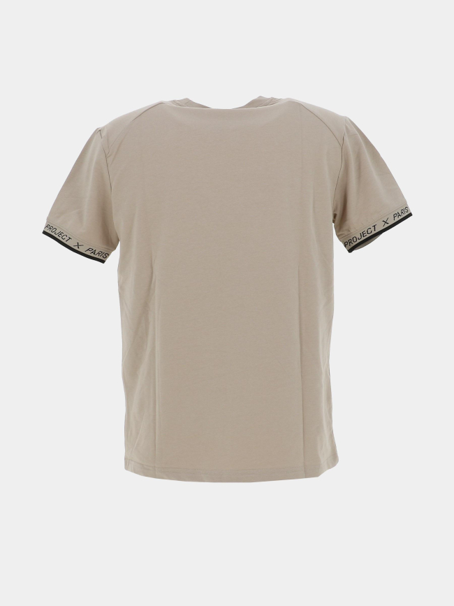 T-shirt logo pxp brodé beige homme - Project X Paris