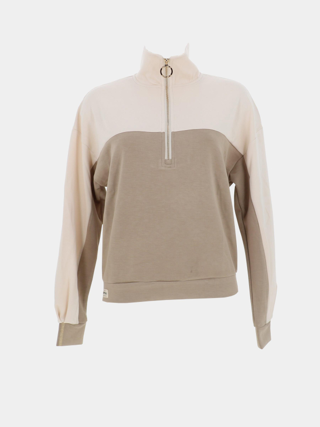 Sweat camionneur billy bicolore beige femme - Happy & So