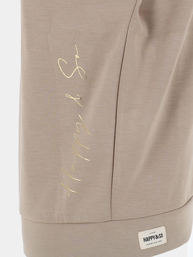 Sweat camionneur billy bicolore beige femme - Happy & So