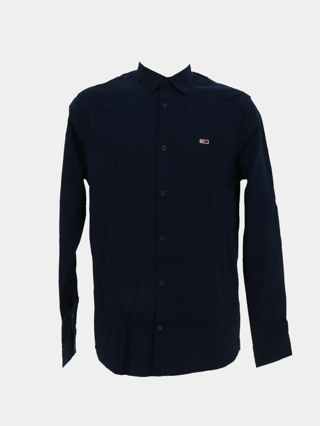 Chemise slim entry poplin bleu marine homme - Tommy Jeans