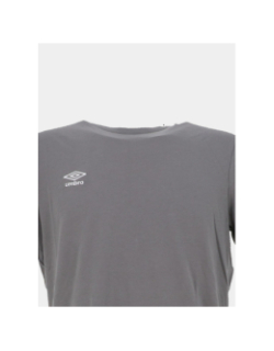 T-shirt uni logo brodé gris homme - Umbro