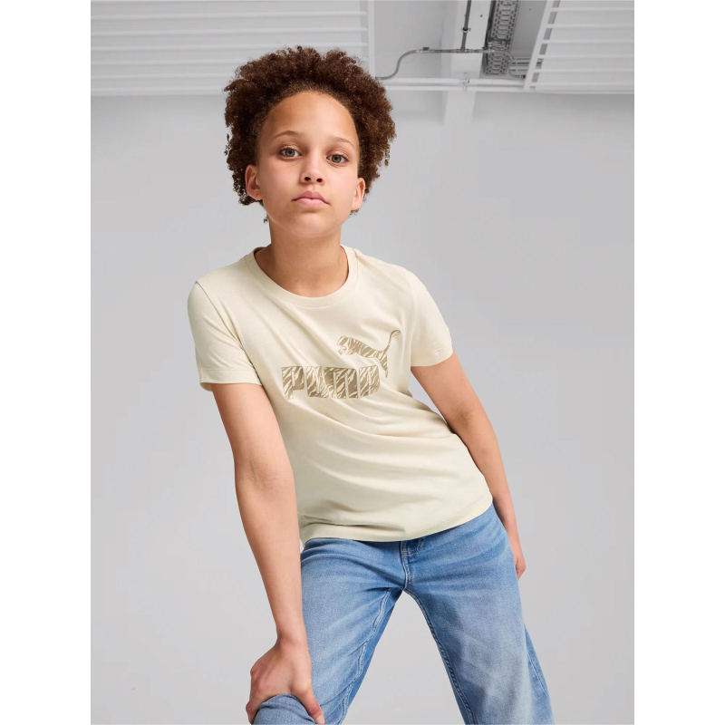 T-shirt essential imprimé animal graf beige enfant - Puma