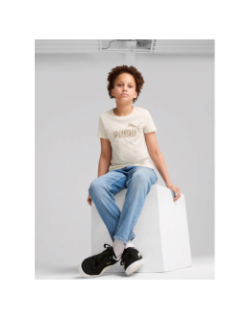 T-shirt essential imprimé animal graf beige enfant - Puma