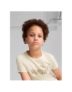 T-shirt essential imprimé animal graf beige enfant - Puma