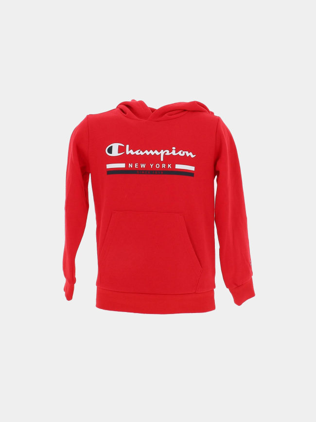 Sweat à capuche logo rouge enfant - Champion