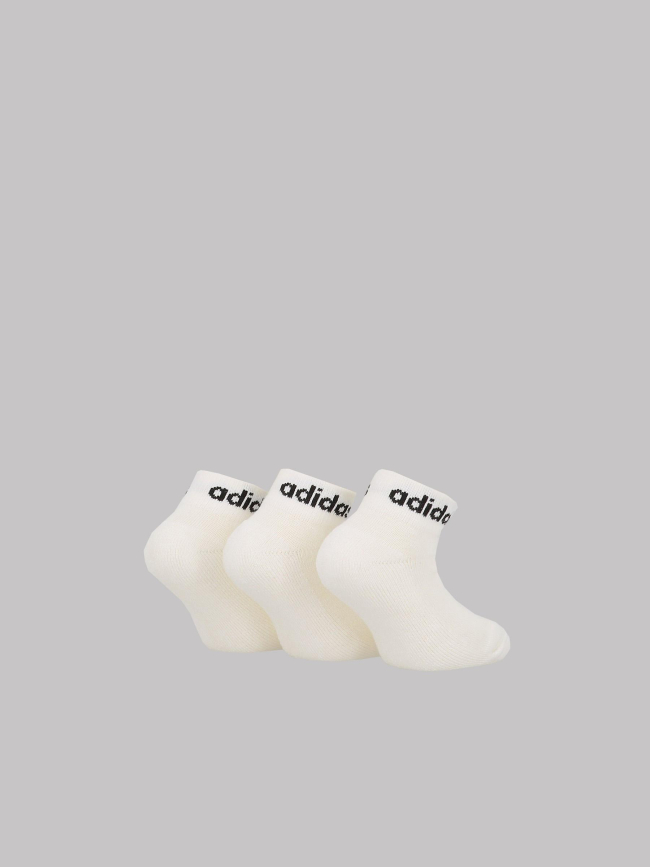 Pack 3 paires de chaussettes lin ankle blanc enfant - Adidas