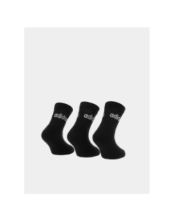 Pack 3 paires de chaussettes lin crew noir enfant - Adidas